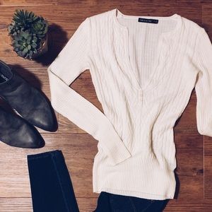 The Limited Small White Knit Sweater